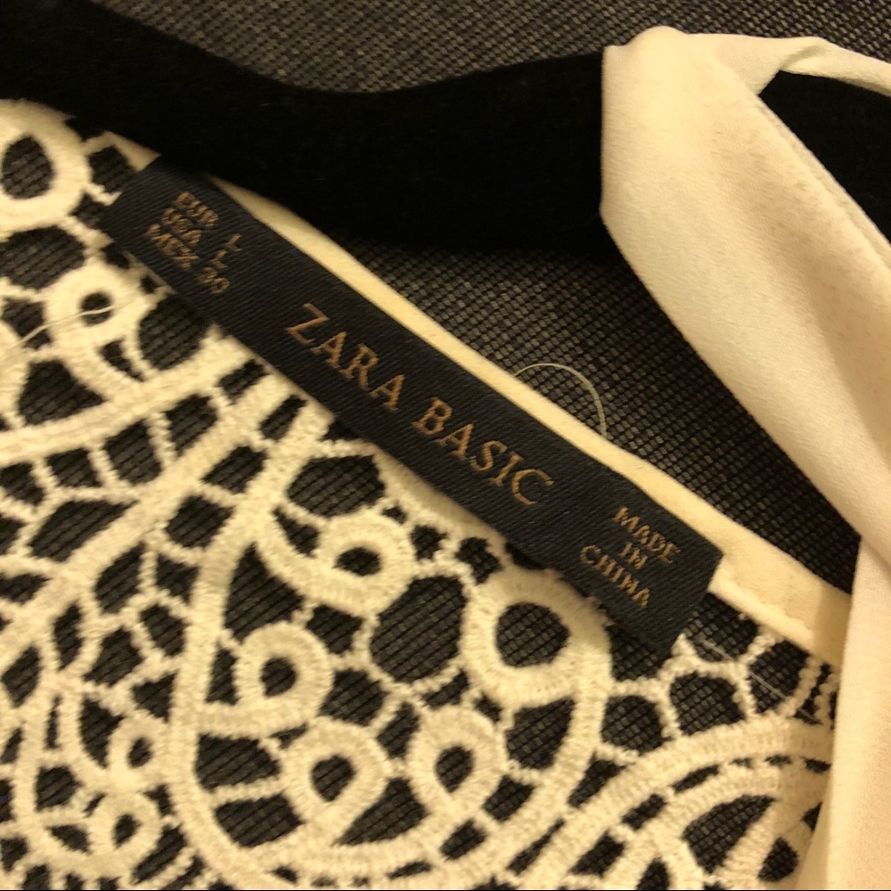 Zara Basic Lace Shell Wrap Dress - image 3